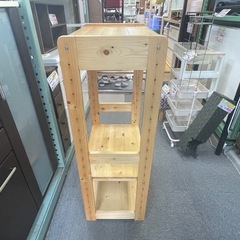 【リサイクルサービス八光】幅60cm　天然木シンプルデザインキッズ家具シリーズ ハンガーラックの画像