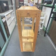 【リサイクルサービス八光】幅60cm　天然木シンプルデザインキッズ家具シリーズ ハンガーラックの画像