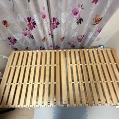 山善 布団干し すのこ 折りたたみベッド シングルの画像