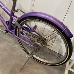 【ジモティー割】子供用自転車 21インチ パープル×ピンク（ID1652）の画像
