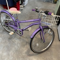 【ジモティー割】子供用自転車 21インチ パープル×ピンク（ID1652）の画像