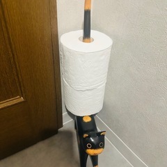 猫ちゃんのトイレットペーパーホルダーの画像