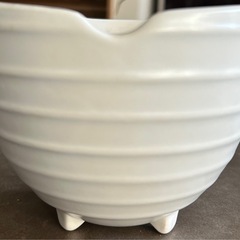 ✨新品 未使用品✨足つきフリーボール　白黒2個セット　どんぶり　植木鉢の画像