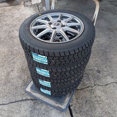 【来店取替】1セットのみ 155/65R14 新品スタッドレスタイヤ&アルミ付きセット 軽自動車用の画像