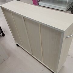 リユースのサカイ栃木店★ジモティ割あり★  収納棚 クリーム W20×D78×H139 クリーニング済み TC11868の画像