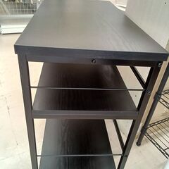 リユースのサカイ栃木店★ジモティ割あり★  ラック ブラック W99×D39×H66 クリーニング済み TC11860の画像