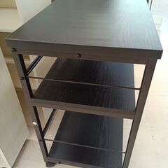 リユースのサカイ栃木店★ジモティ割あり★  ラック ブラック W99×D39×H66 クリーニング済み TC11860の画像