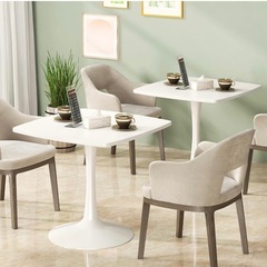 【新品未開封】ダイニングテーブル 60cm 防水・耐摩耗　ホワイト　8499円の画像