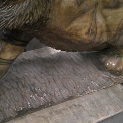 【店頭取引のみ】一刀彫 虎の置物の画像