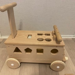 手押し車　歩行器　積み木　おもちゃ　　の画像