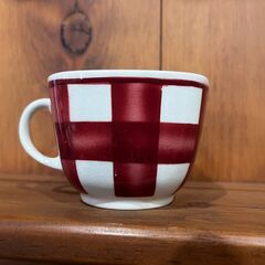 【愛品館 市原店】ティージーグリーン｜パティオギンガム　カップ＆ソーサーの画像