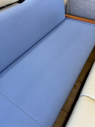 【ジャングル深井店】3人用ソファー ブルー 青 家具 リビング家具 堺市 深井【FU602】 ジャングル深井店】☆リクライニング付き3人掛けソファー ブルー 青