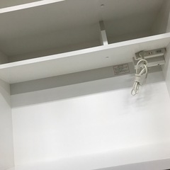 ジャングルジャングル貝塚店　食器棚　レンジボード　ホワイト　白　3枚扉　コンセント　コード　貝塚市　二色浜の画像