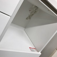 ジャングルジャングル貝塚店　食器棚　レンジボード　ホワイト　白　3枚扉　コンセント　コード　貝塚市　二色浜の画像