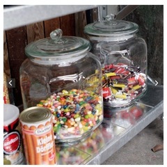 DULTON ダルトン グラスクッキージャー　保存容器　ガラスジャー　米びつの画像