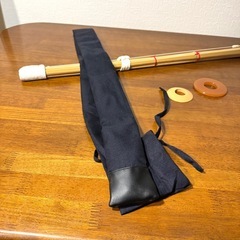 美品 竹刀 全日本武道具協同組合 サイズ37 つば つば止め 竹刀袋 セットの画像