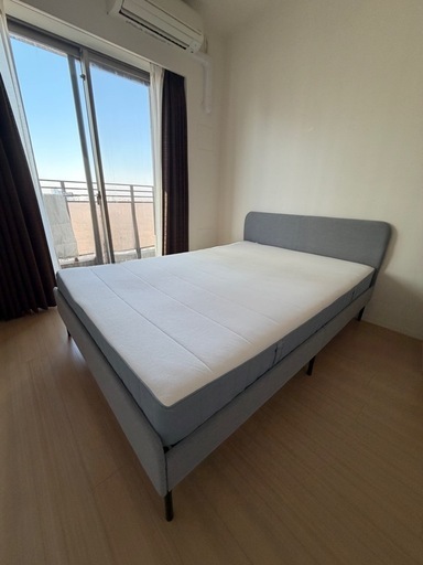 【IKEA SLATTUM ベッド＋マットレス付き／美品
