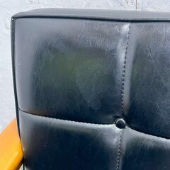 【カリモク】 60 K チェア W36170BW 1人掛け ソファ 椅子 ブラック 1シーター シングル ブランド家具 ② A0978の画像