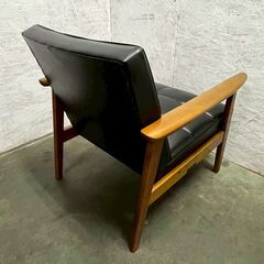 【カリモク】 60 K チェア W36170BW 1人掛け ソファ 椅子 ブラック 1シーター シングル ブランド家具 ② A0978の画像