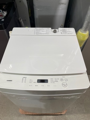配送可【ツインバード】5.5K洗濯機★2022年製　分解クリーニング済み/6ヶ月保証付き【管理番号10612】九