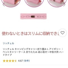 リッチェル  犬　キャンピングキャリー折り畳み L アイボリーの画像