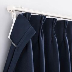 SunZero 1級遮光カーテン ネイビー 幅100cm×丈178cm 2枚セットの画像