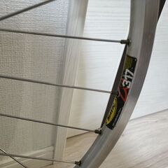 手組ホイールM475ハブ＋MAVIC XM317リム Vブレーキ 6穴ディスク対応品 前後セットの画像