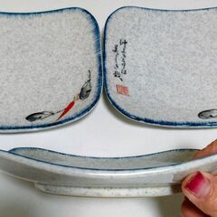 レトロ和皿×3点の画像