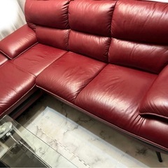 元値17万‼️ 本革カウチソファの画像