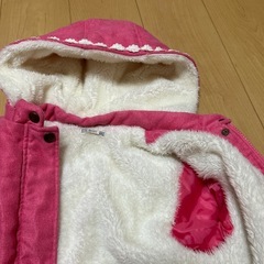 キッズ　コート　120 ボア　帽子取り外し可の画像