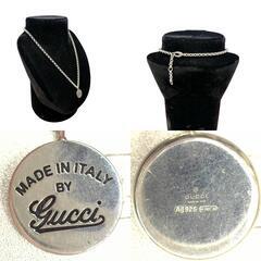 グッチ  ネックレス シルバー  GUCCI ラウンド コインネックレスの画像
