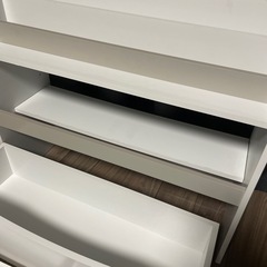 絵本棚 Lampy(ランピー) 白　幅83cm 絵本ラック 本棚 ブックラック ブックシェルフ おもちゃ箱 おもちゃ収納 子供部屋 キャスター付き 引き出し クリスマスの画像