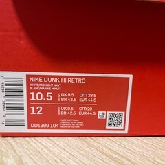 NIKE DUNK HI RETROの画像