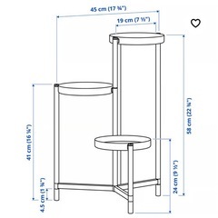 （決まりました🙇‍♀️）😊 IKEA プラントスタンド🪴OLIVBLAD😊お引き取りの早い方優先とさせて頂きます🙇‍♀️ の画像