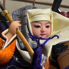 五月人形 橋弁慶　武士の衣装 ケース付き 約35cmの画像