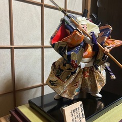 五月人形 橋弁慶　武士の衣装 ケース付き 約35cmの画像