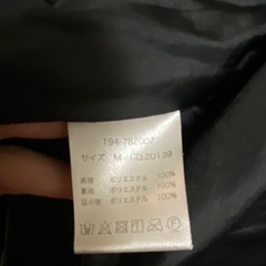  中綿ジャケット／ダウン風ショートコート ブラックの画像