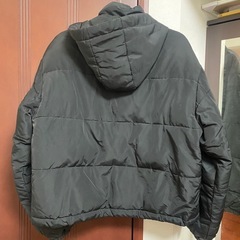  中綿ジャケット／ダウン風ショートコート ブラックの画像