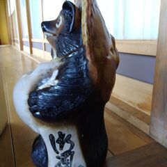 ◆新品　真楽焼 狸 置き物◆縁起物の画像