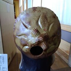 ◆新品　真楽焼 狸 置き物◆縁起物の画像