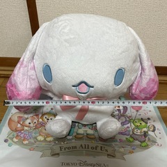 シナモロール　紫陽花BIGぬいぐるみ　ピンクの画像