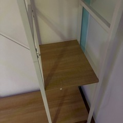 オープンシェルフ ホワイト/ナチュラル 4段の画像