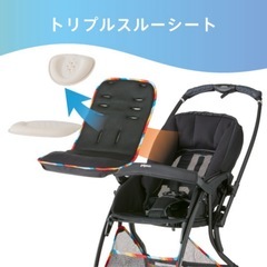 【パッド新品】ピジョン　ランフィ　両対面ベビーカーの画像
