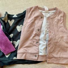 H&M ユニクロ　西松屋など 女の子秋冬服まとめ売り 70-80サイズ 18点セットの画像