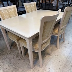 【愛品館 江戸川店 】アンティークデザイン ダイニング5点セットの画像