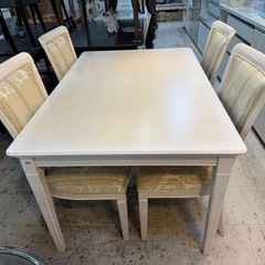 【愛品館 江戸川店 】アンティークデザイン ダイニング5点セットの画像