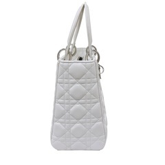 【美品正規品】レディディオール ミディアムサイズ ホワイト シルバー金具の画像