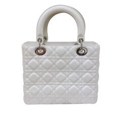 【美品正規品】レディディオール ミディアムサイズ ホワイト シルバー金具の画像