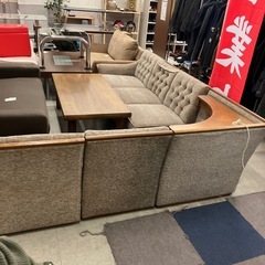 12/25まで店頭商品一部を除き半額クリスマスSALE!!開催中 K2512-043 応接間セット ソファ L字コーナー　 ※バラ売り不可 キズ汚れ有りの画像