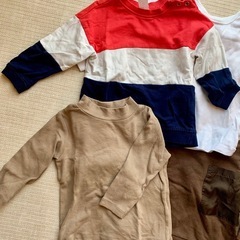 ベビー服 ８０　長袖Tシャツ ロンT カーディガン　まとめ売り 10枚セット 男の子 80-90cmの画像